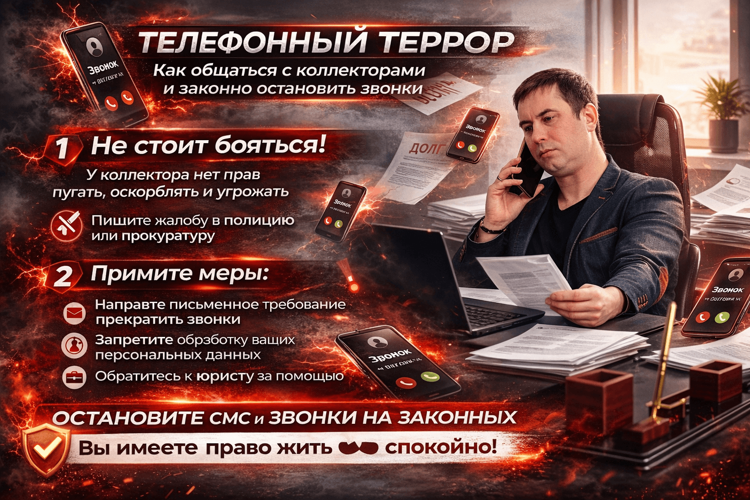 Телефонный террор: как общаться с коллекторами и законно остановить звонки