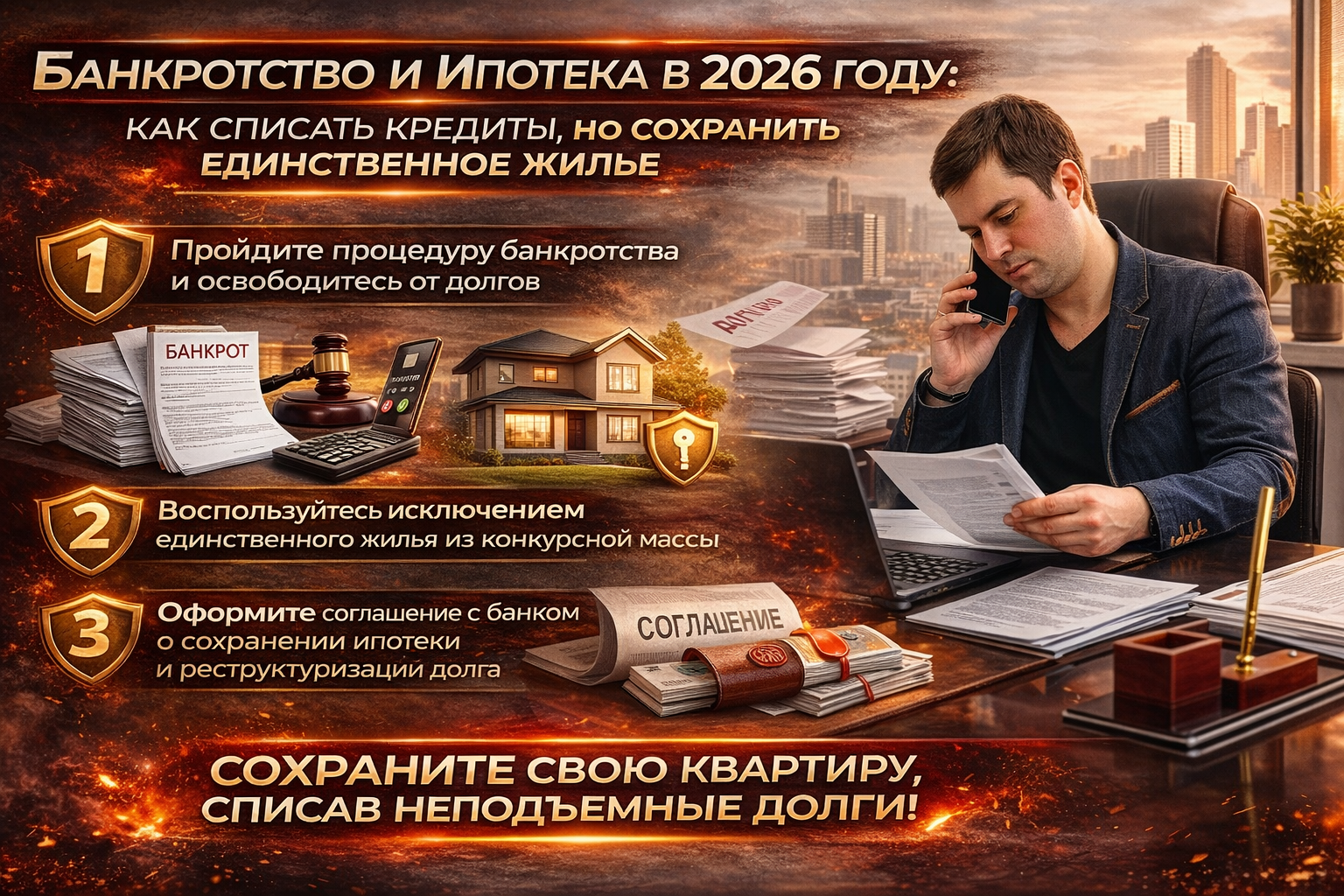 Банкротство и ипотека в 2026 году: Как списать кредиты, но сохранить единственное жилье